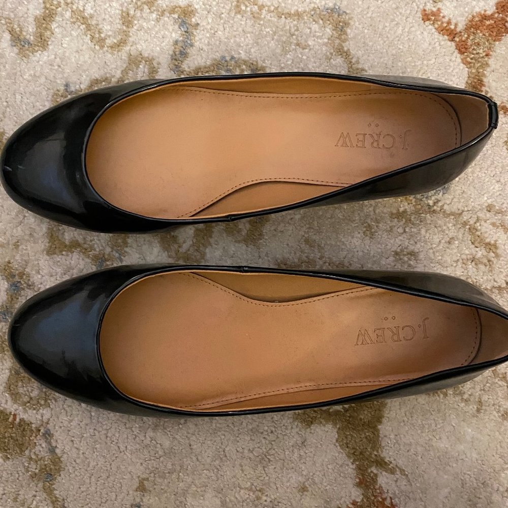 J. Crew Black and Gold Ballet Flats size 7